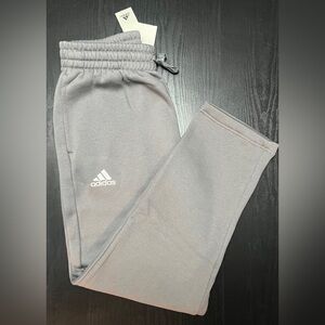 Medium🔥Adidas Fleece Men Pants Cotton Blend Soft & Warm Gray Color
